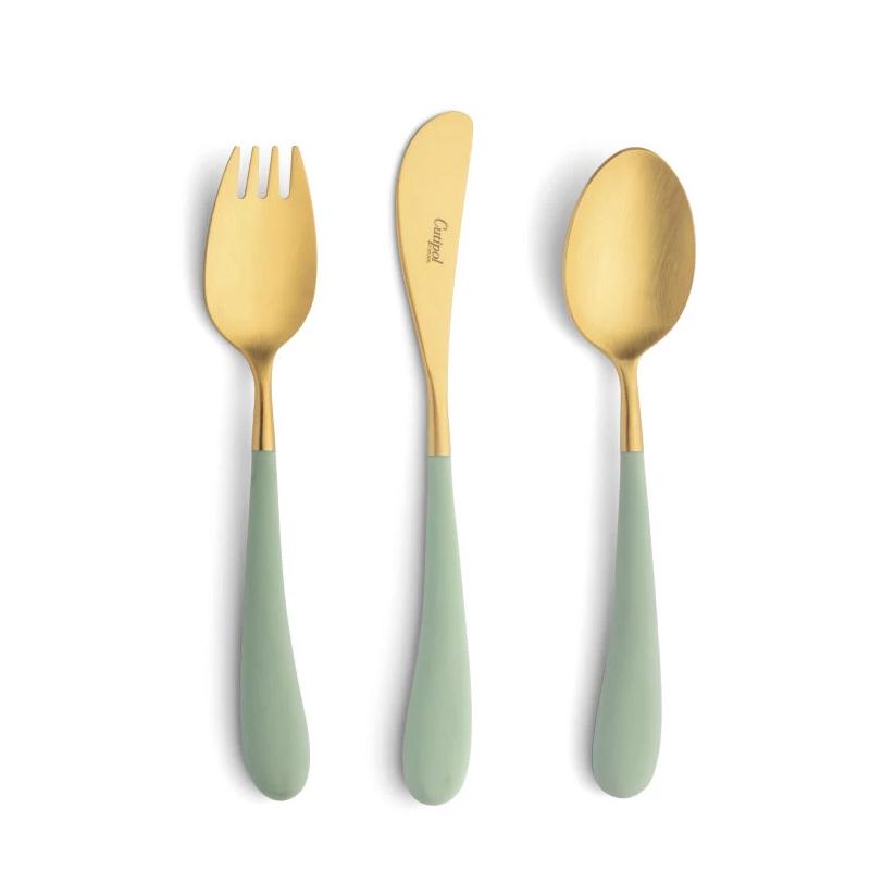 Cutipol Alice Celadon Gold 3 Pieces Set – Bright Kitchen