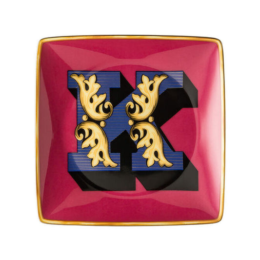 Versace Alphabet Bowl 12 cm square flat