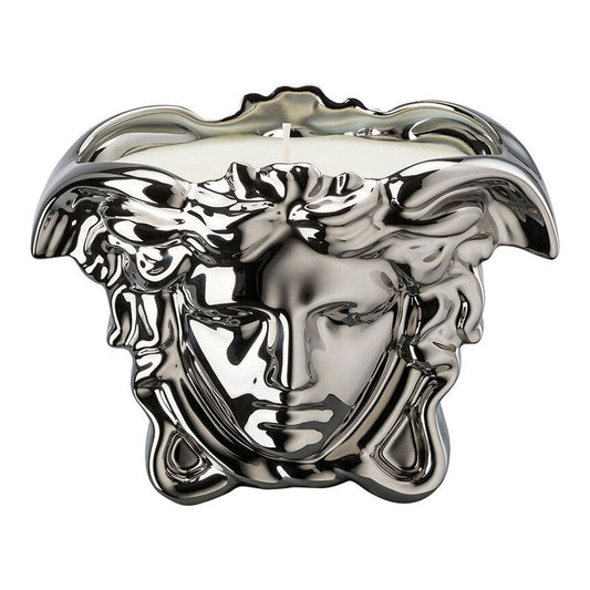 Versace Medusa Grande Table light with scented wax silver